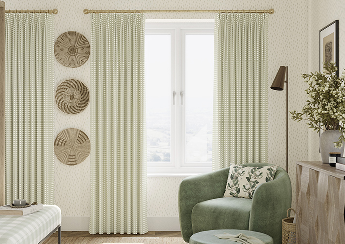 Weavers, Bud Green - Made to Measure Curtains - Image 3